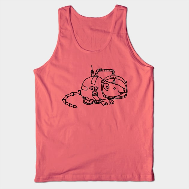 Astronaut Space Commander Purple Rat Line Tank Top by ellenhenryart